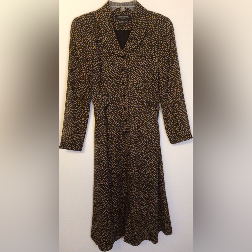 Cynthia howie Maggie boutique Black and tan Women's Dress size 4 petite